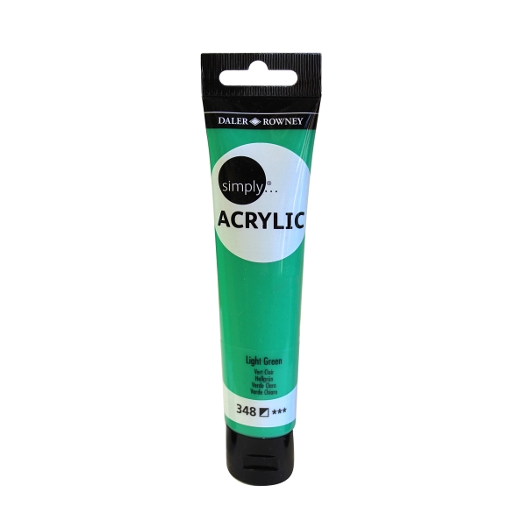 Daler Rowney Simply Pintura Acrilica - Tubo de Plastico - 75ml - Color Verde Claro 1