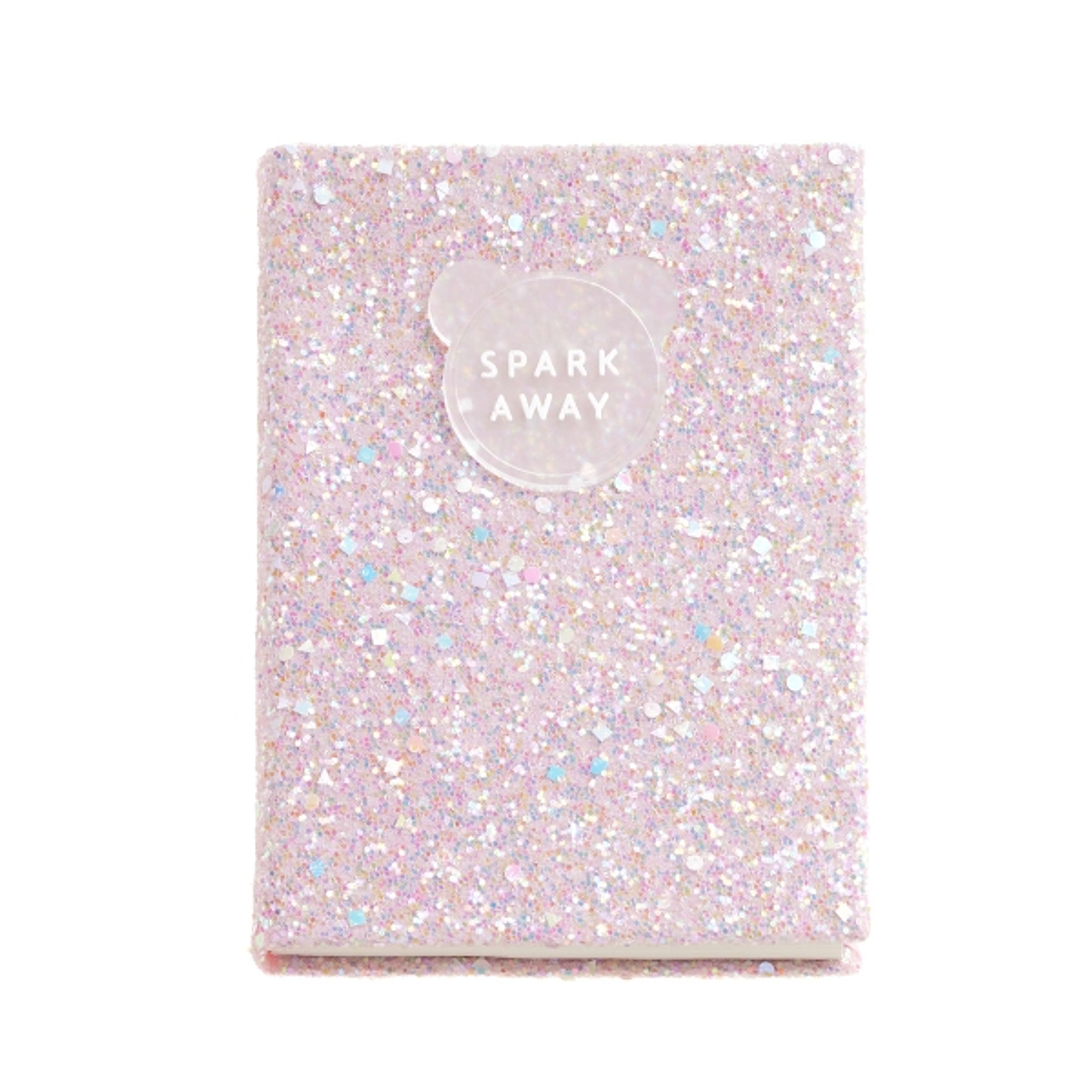 Miquel Rius Back2Fun Cuaderno Encolado con Cubierta de Purpurina Rosa y Patch de Silicona - 96 Hojas Lisas de Papel 100 g/m2 1