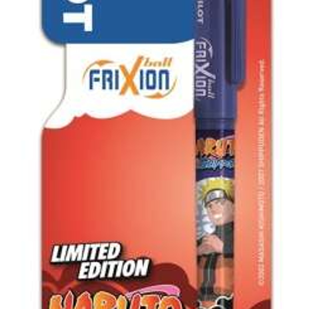Pilot Frixion Ball Naruto Shippuden Boligrafo de Gel Borrable - Punta de Bola 0.7mm - Trazo 0.4mm - Grip de Agarre - Color Azul 1
