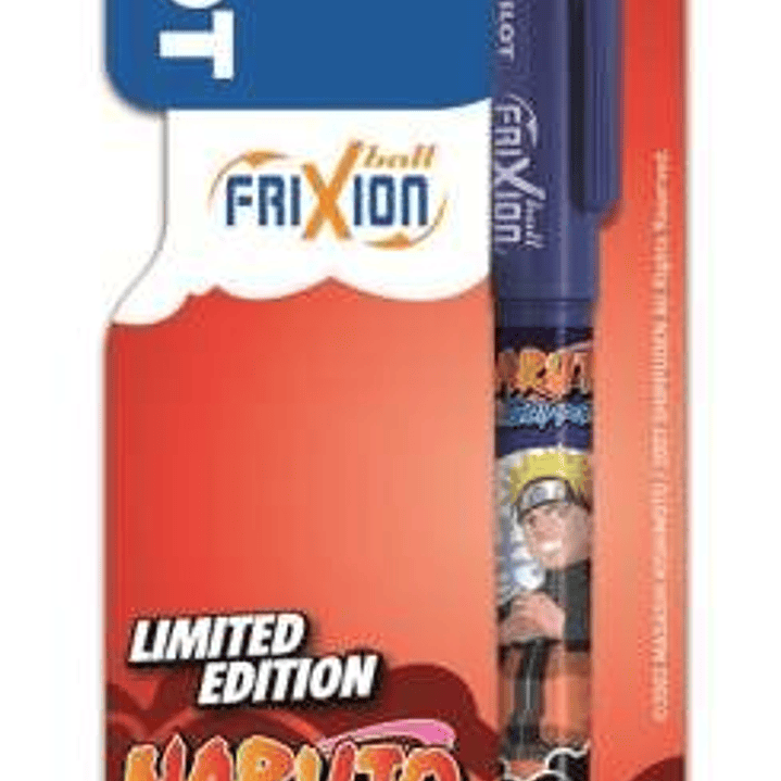 Pilot Frixion Ball Naruto Shippuden Boligrafo de Gel Borrable - Punta de Bola 0.7mm - Trazo 0.4mm - Grip de Agarre - Color Azul 1