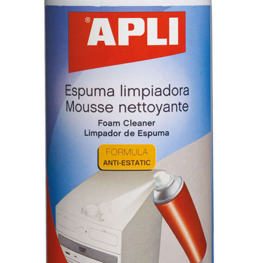 Apli Espuma Limpiadora Antiestatica - 400ml - Limpieza Externa de Aparatos Electronicos - Mejora El Rendimiento y Prolonga la Vida de tus Componentes 1