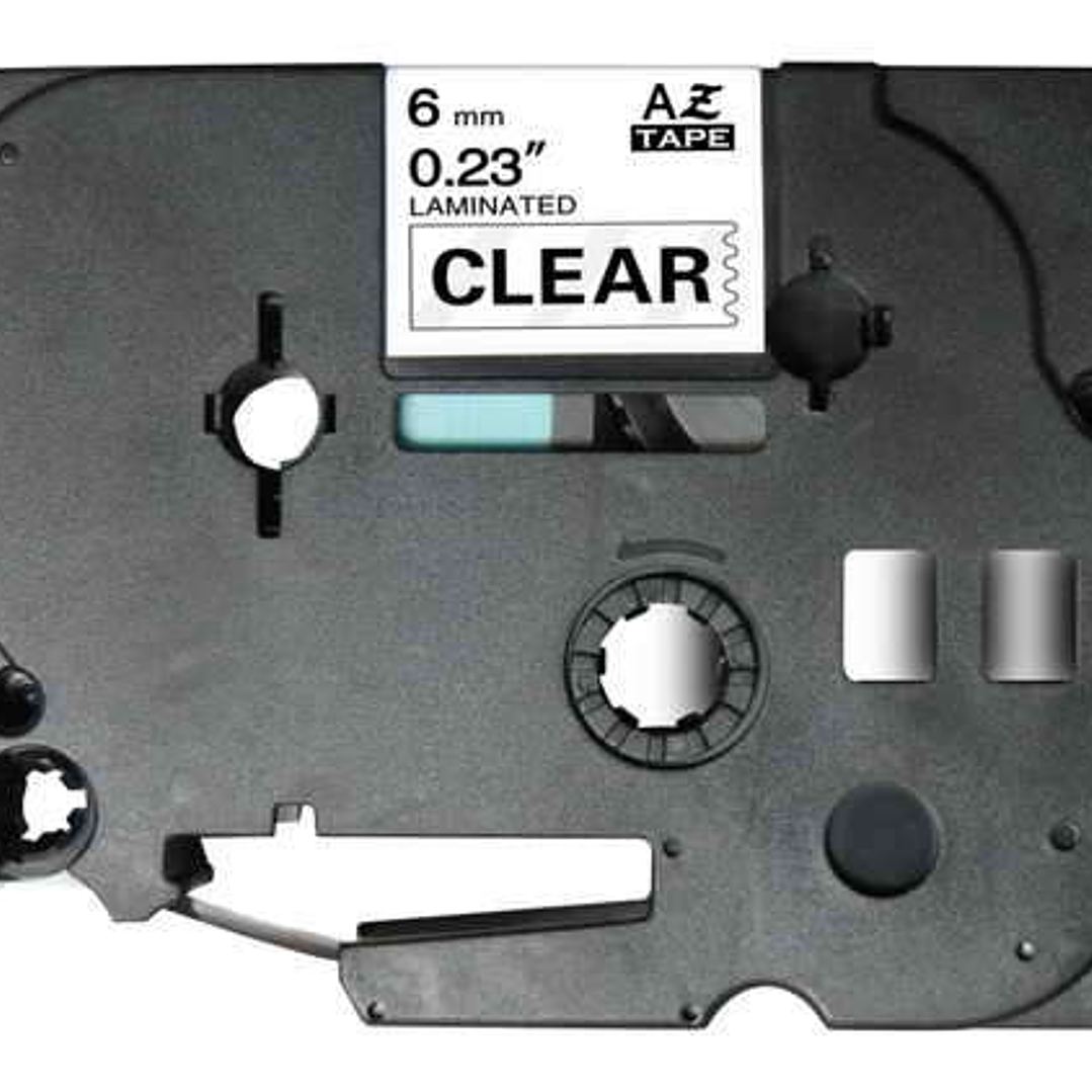 Brother TZe111 Cinta Laminada Generica de Etiquetas - Texto negro sobre fondo transparente - Ancho 6mm x 8 metros 1