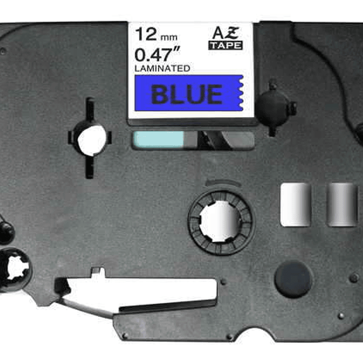 Brother TZe531 Cinta Laminada Generica de Etiquetas - Texto negro sobre fondo azul - Ancho 12mm x 8 metros 1