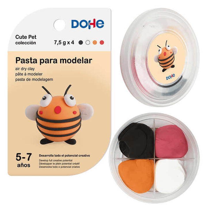 Dohe Coleccion Cute Pet Pasta para Modelar Abeja - Ligera y Flexible - Apto para Niños de 5 a 7 Años 1