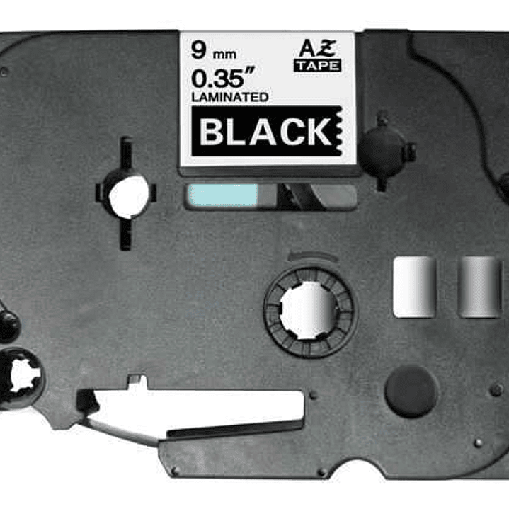 Brother TZe325 Cinta Laminada Generica de Etiquetas - Texto blanco sobre fondo negro - Ancho 9mm x 8 metros 1