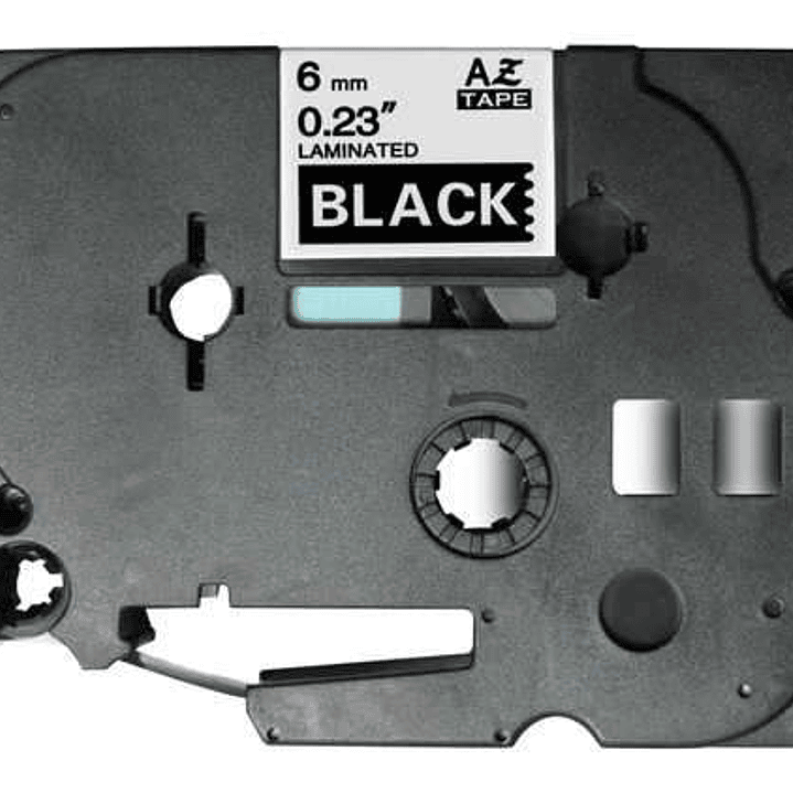 Brother TZe315 Cinta Laminada Generica de Etiquetas - Texto blanco sobre fondo negro - Ancho 6mm x 8 metros 1