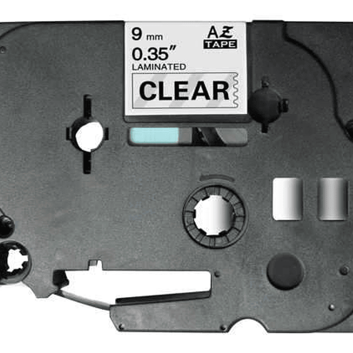 Brother TZe121 Cinta Laminada Generica de Etiquetas - Texto negro sobre fondo transparente - Ancho 9mm x 8 metros 1