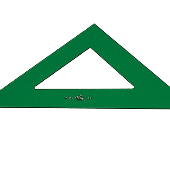 Faber-Castell Escuadra Tecnica 28cm - Sin Graduacion - Color Verde Transparente 1