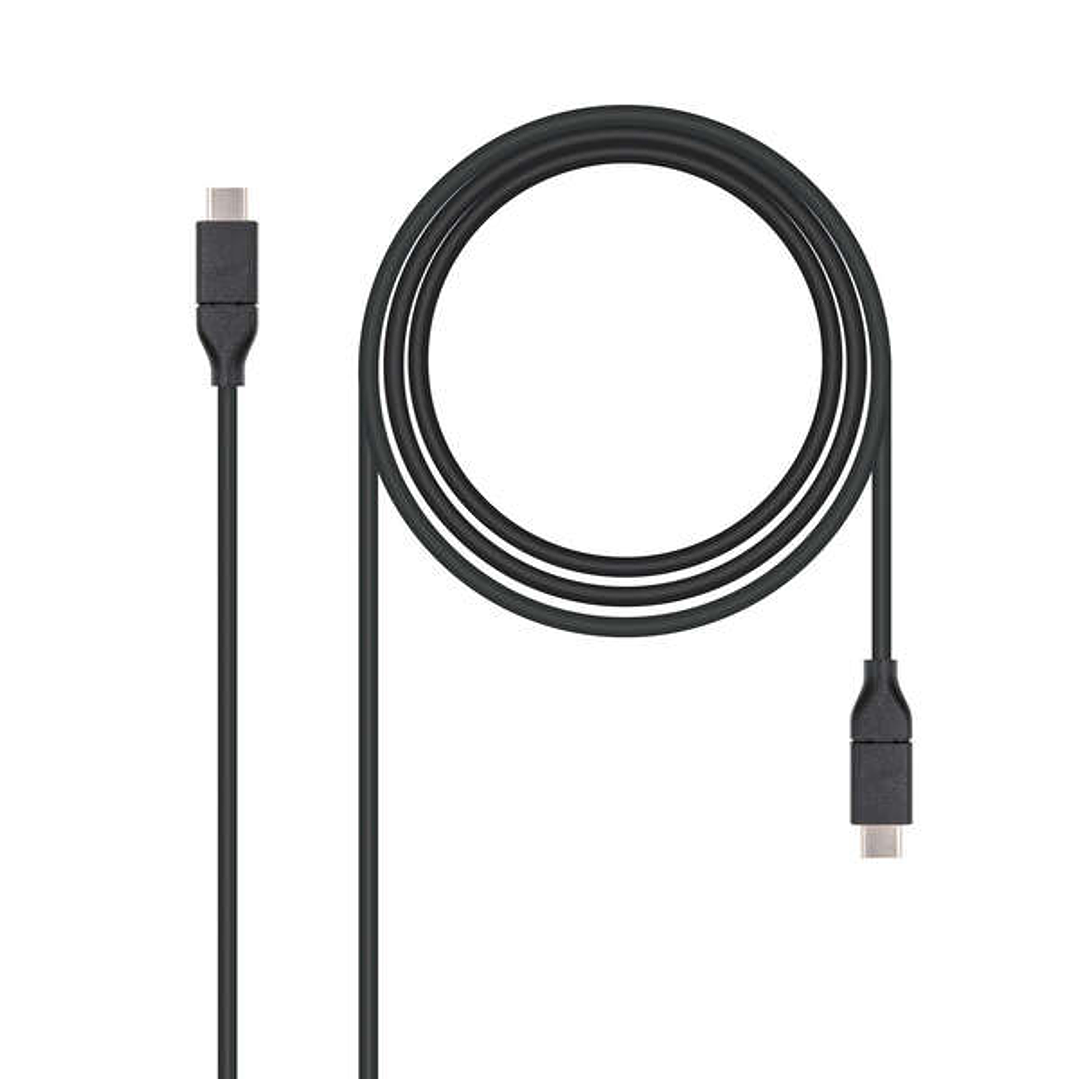 Nanocable Cable USB-C 3.1 Gen 2 10Gbps Macho a USB-C Macho 1m 1