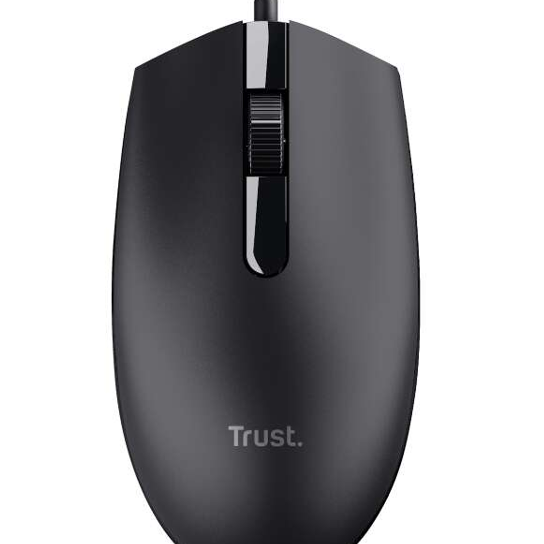 Trust Basi Raton USB 1200dpi - 3 Botones - Uso Ambidiestro - Cable de 1.60m - Color Negro 1