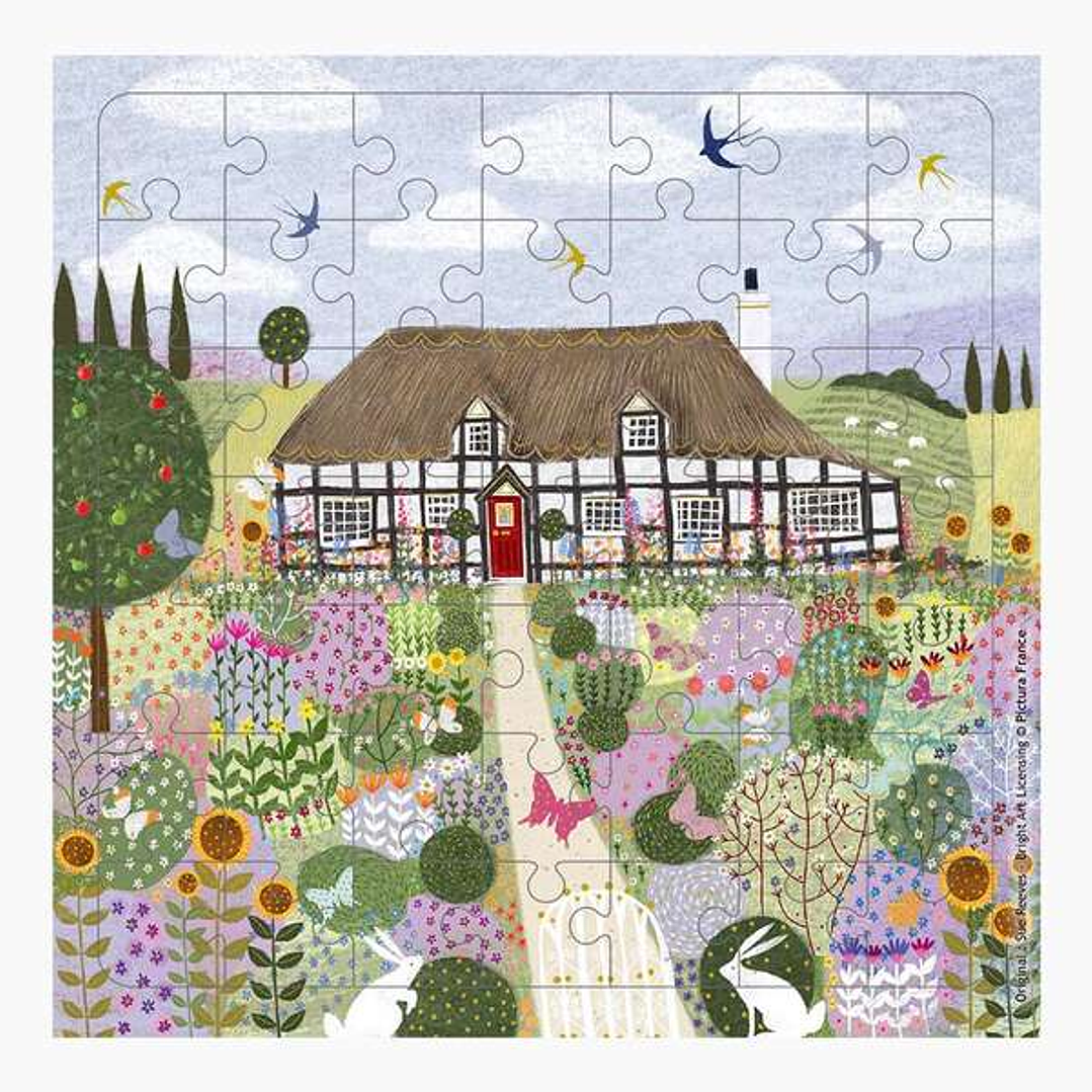 Pictura Tarjeta Puzzle - 15.5x15.5cm - Tematica Casa de Campo - 49 Piezas - Incluye Tarjeta Plegada y Sobre Blanco - Certificacion FSC 1