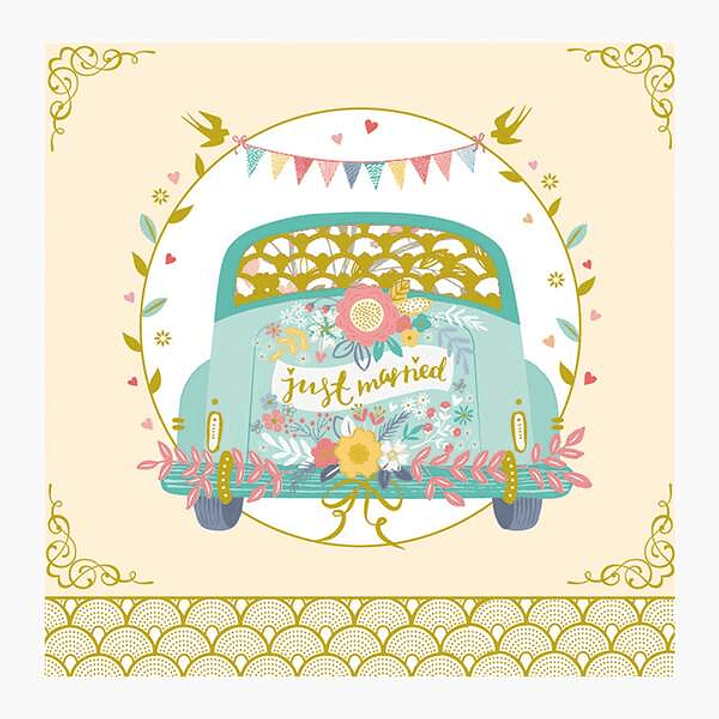 Pictura Tarjeta Arabesque - 16x16cm - Tematica Boda - Tarjeta Triptica sin Envoltorio - Incluido Sobre Blanco - Papel con Certificacion FSC 1