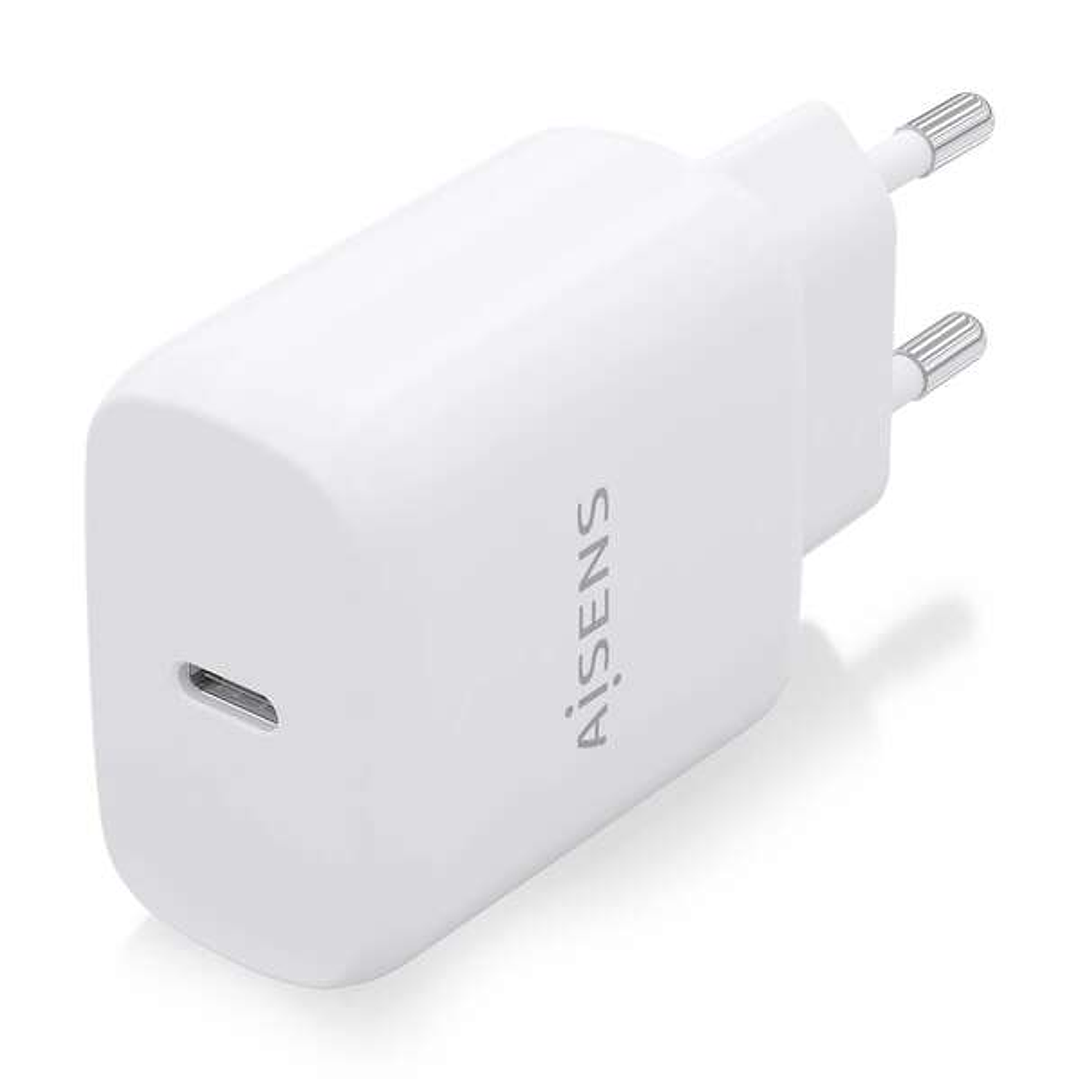 Aisens Cargador USB-C PD3.0 1 Puerto 1xUSB-C 25W - Color Blanco 1