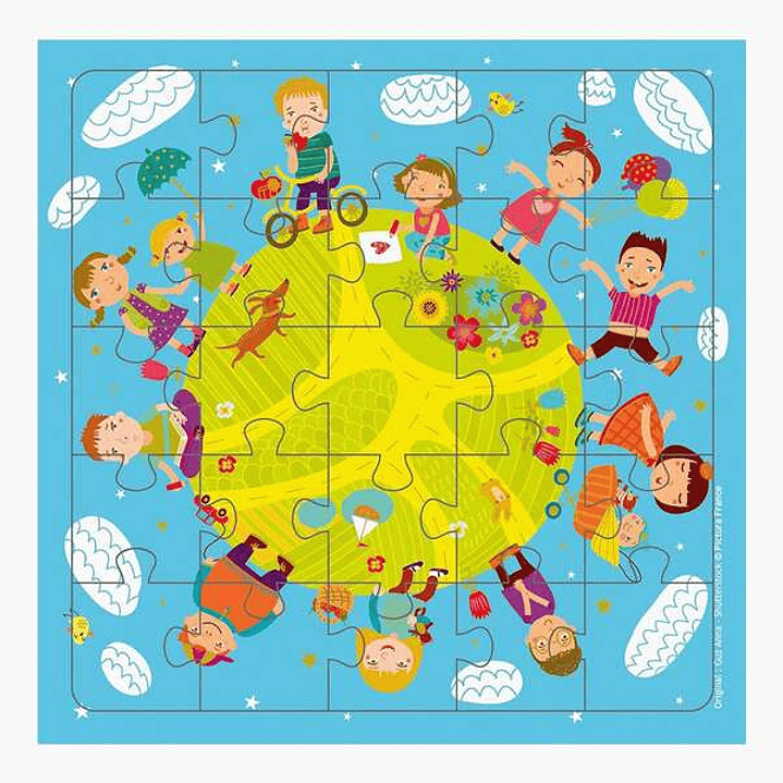 Pictura Tarjeta Puzzle - 15.5x15.5cm - Tematica Infantil - 25 Piezas - Incluye Sobre Blanco - Certificacion FSC 1