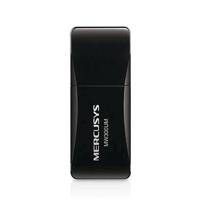 Mercusys N300 Mini Adaptador Inalambrico USB 2.0 - Hasta 300Mbps - Color Negro 1