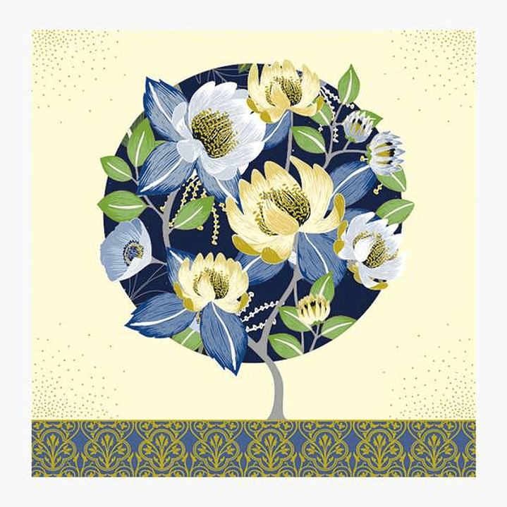 Pictura Tarjeta Arabesque - 16x16cm - Tematica de Flores - Tarjeta Triptica sin Envoltorio - Incluye Sobre Blanco - Impresas en Papel con Certificacio 1