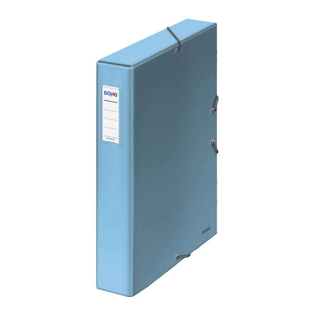 Dohe Caja de Carton Forrado con Papel Impreso y Plastificado - Tarjetero con Etiqueta en el Lomo - Sistema de Cierre con Gomas Elasticas 1