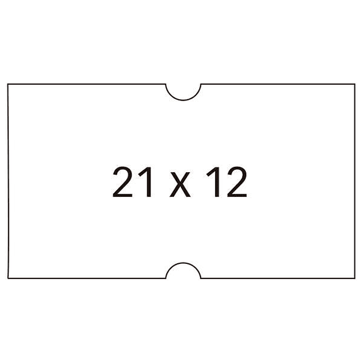 Apli Pack de 6000 Etiquetas Blancas para Maquinas Etiquetadoras de Precios de 1 Linea - Tamaño 21 x 12mm - 6 Rollos con 1000 Etiquetas Cada Uno - Adhe 1