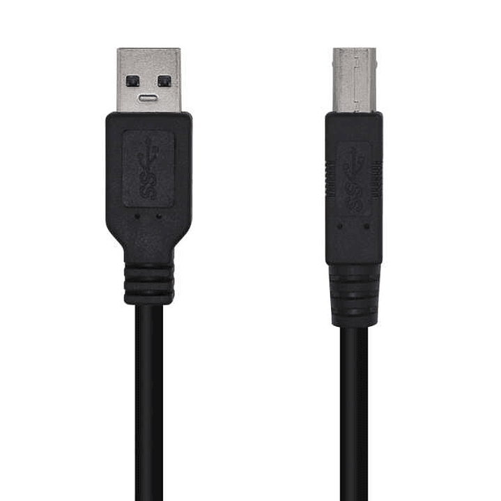 Aisens Cable USB 3.0 Impresora Tipo A/M-B/M - 3.0M - Color Negro 1