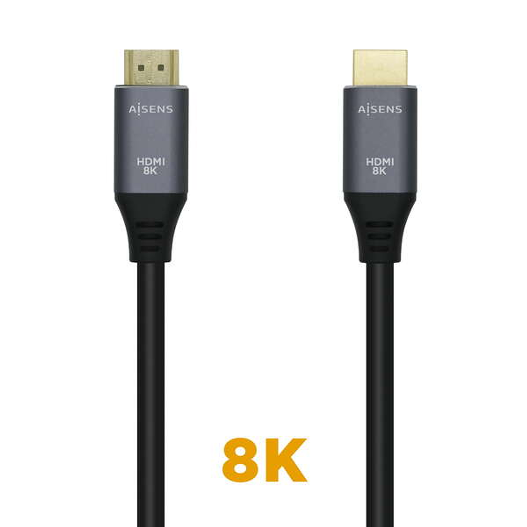 Aisens Cable HDMI V2.1 Ultra Alta Velocidad 8K@60Hz 48Gbps - A/M-A/M - 3.0m - Color Negro 1
