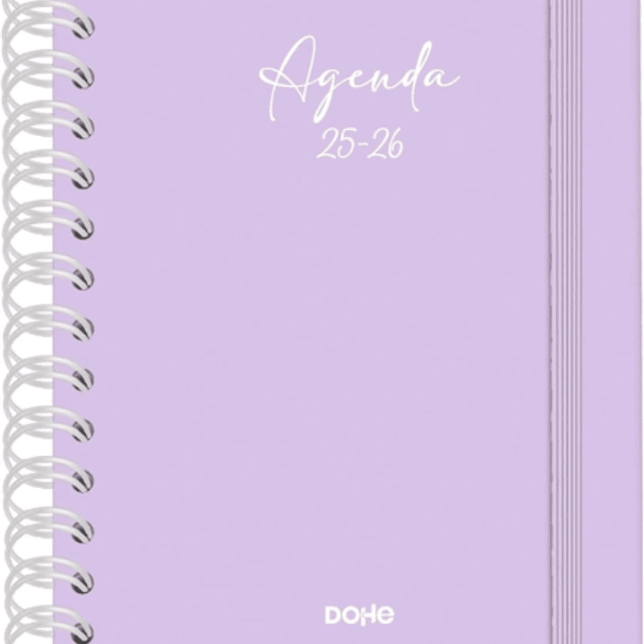 Dohe Serenity Agenda Escolar 25/26 Espiral Wireo A5 - Semana Vista - Papel 80g/m2 - 4 Hojas de Pegatinas - Cubierta de Carton Plastificado - Cierre c 1