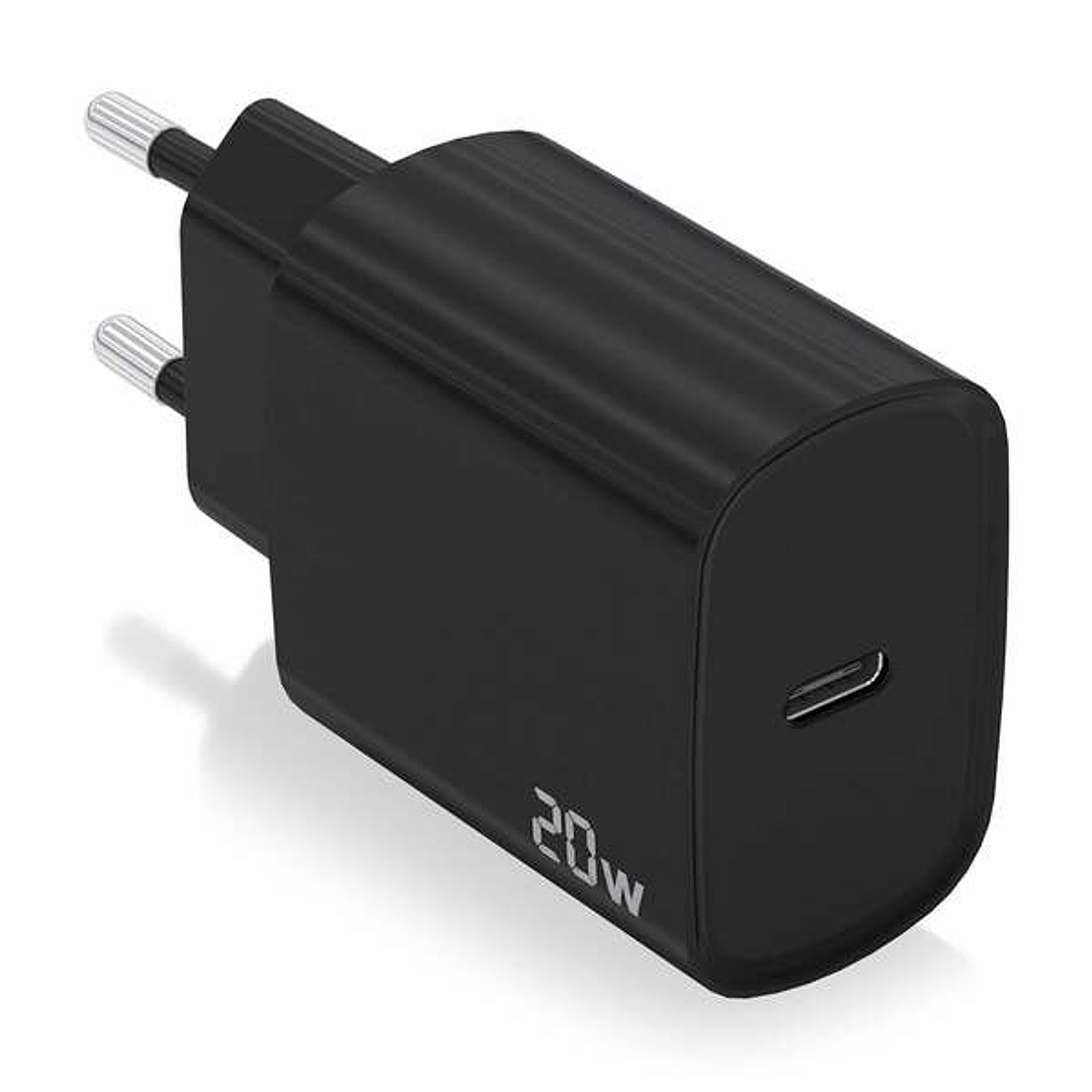 Aisens Cargador USB-C PD3.0 1 Puerto 1xUSB-C 20W - Color Negro 1