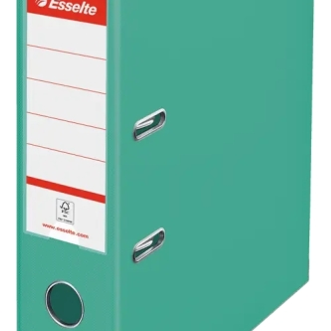 Esselte Colour'Breeze Archivador de Palanca A4 - Lomo 75mm - Ollao y Rado - Capacidad para 500 Hojas - Color Verde 1