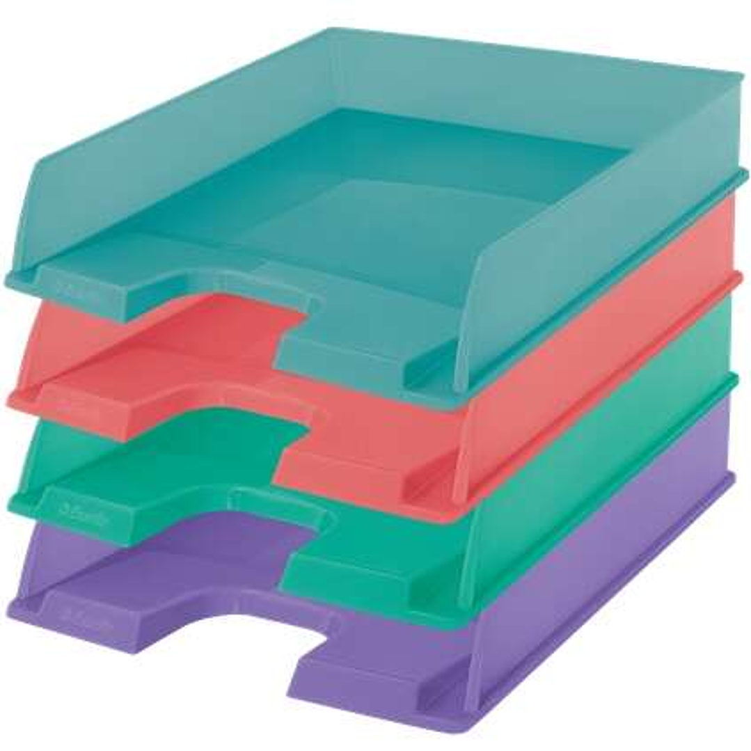 Esselte Colour'Breeze Bandejas Portadocumentos - Formato Vertical A4 - Espacio para Etiqueta Identificativa - Colores Surtidos 1