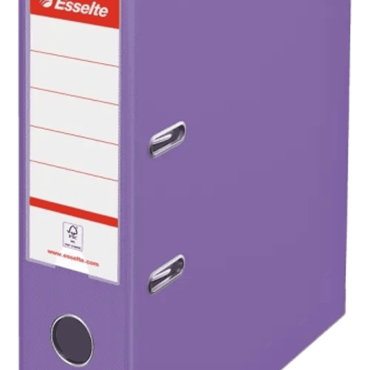 Esselte Colour'Breeze Archivador de Palanca A4 - Lomo 75mm - Ollao y Rado - Capacidad para 500 Hojas - Color Lavanda 1