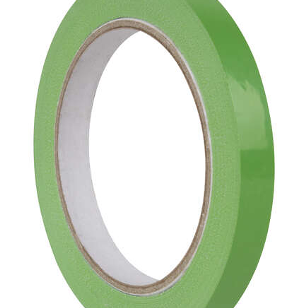 Apli Cinta Adhesiva Verde 12mm x 66m - Resistente al Desgarro - Facil de Cortar - Adhesivo de Alta Calidad Verde 1