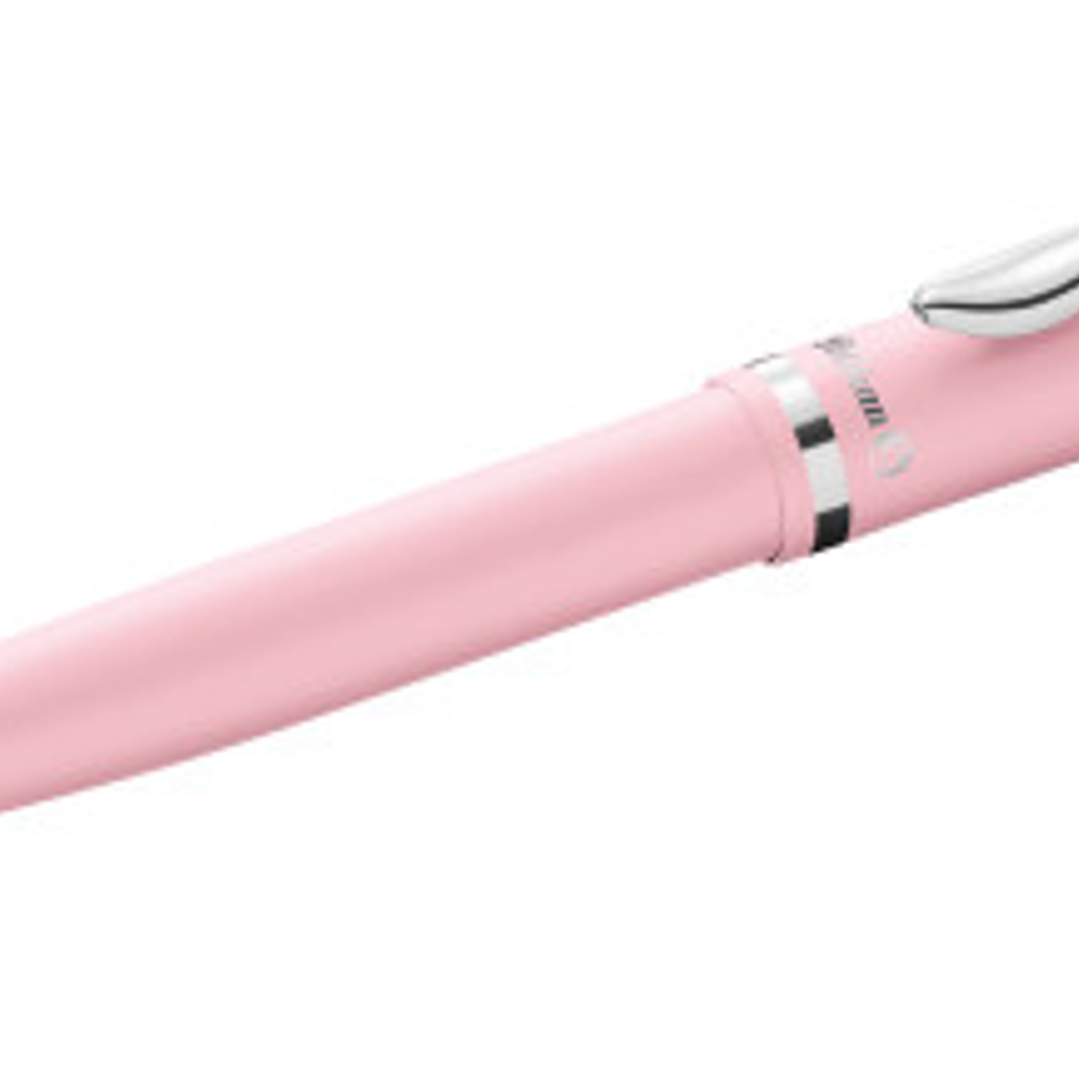 Pelikan Jazz Pastel Boligrafo con Mecanismo de Giro - Punta Mediana - Cuerpo Lacado - Recargable - Color Rosa Pastel 1
