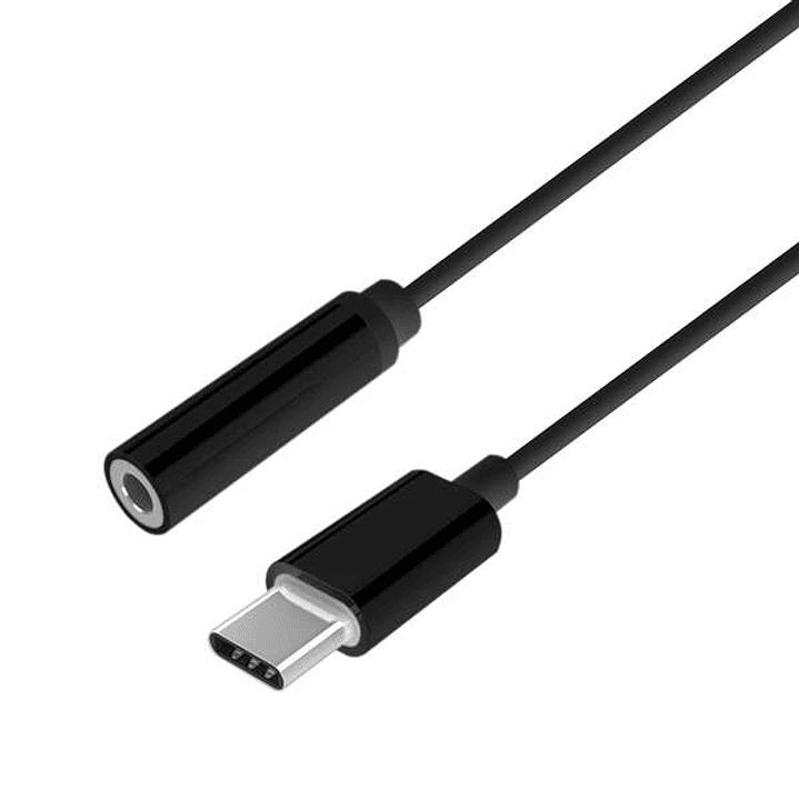Aisens Conversor USB-C a Audio Estilo Apple - USB-C/M-JACK 3.5/H - 15cm - Color Negro 1