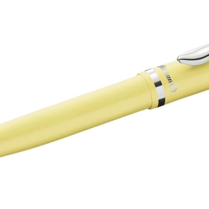 Pelikan Jazz Pastel Boligrafo con Mecanismo de Giro - Punta Mediana - Cuerpo Lacado - Recargable - Color Amarillo Pastel 1