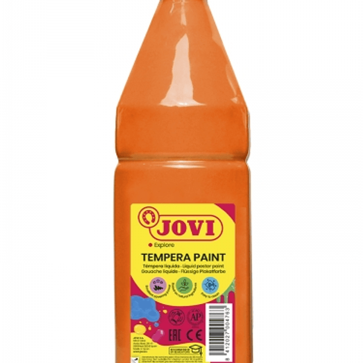 Jovi Tempera Paint Tempera Liquida 1000ml - Base Agua - Lista para Usar - Alto Poder Cubriente - Secado Rapido - Excelente Rendimiento - Facil Aplicac 1