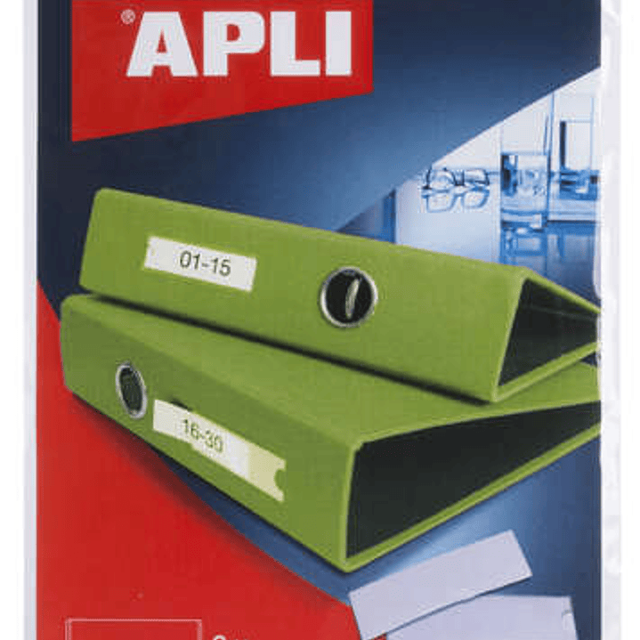 Apli Bolsillos Adhesivos para Etiquetas - 35 x 75mm - Cambia la Informacion de la Etiqueta Segun tus Necesidades - Contiene 8 Bolsillos por Bolsa 1