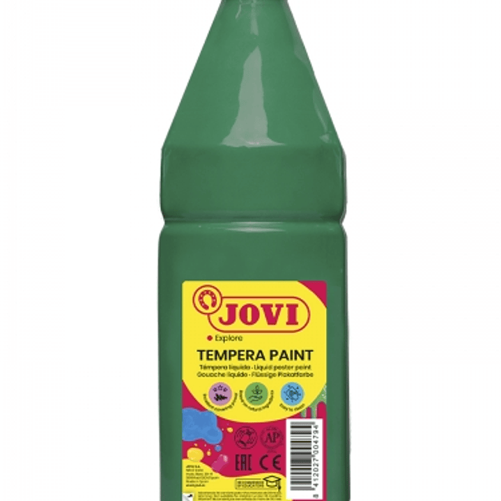 Jovi Tempera Paint Tempera Liquida 1000ml - Base Agua - Lista para Usar - Alto Poder Cubriente - Secado Rapido - Excelente Rendimiento - Facil Aplicac 1