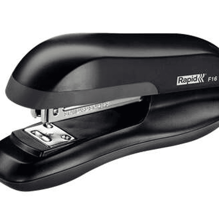 Rapid F16 Grapadora de Sobremesa - Hasta 30 Hojas - Grapado Abierto, Cerrado y Clavado - Color Negro 1