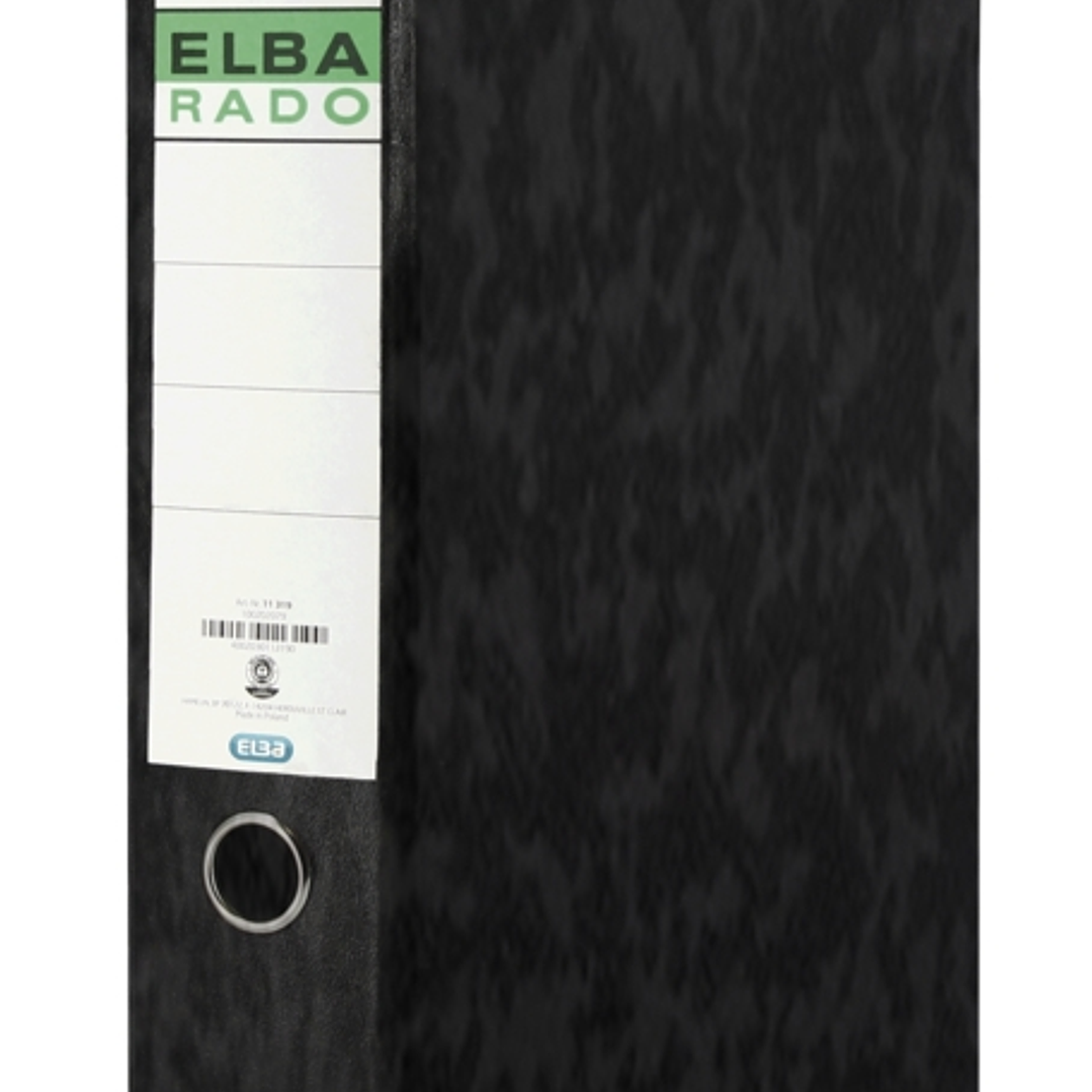 Elba Archivador Palanca Carton Compacto Folio - Lomo 80mm - Resistente Carton Compacto - Color Negro 1
