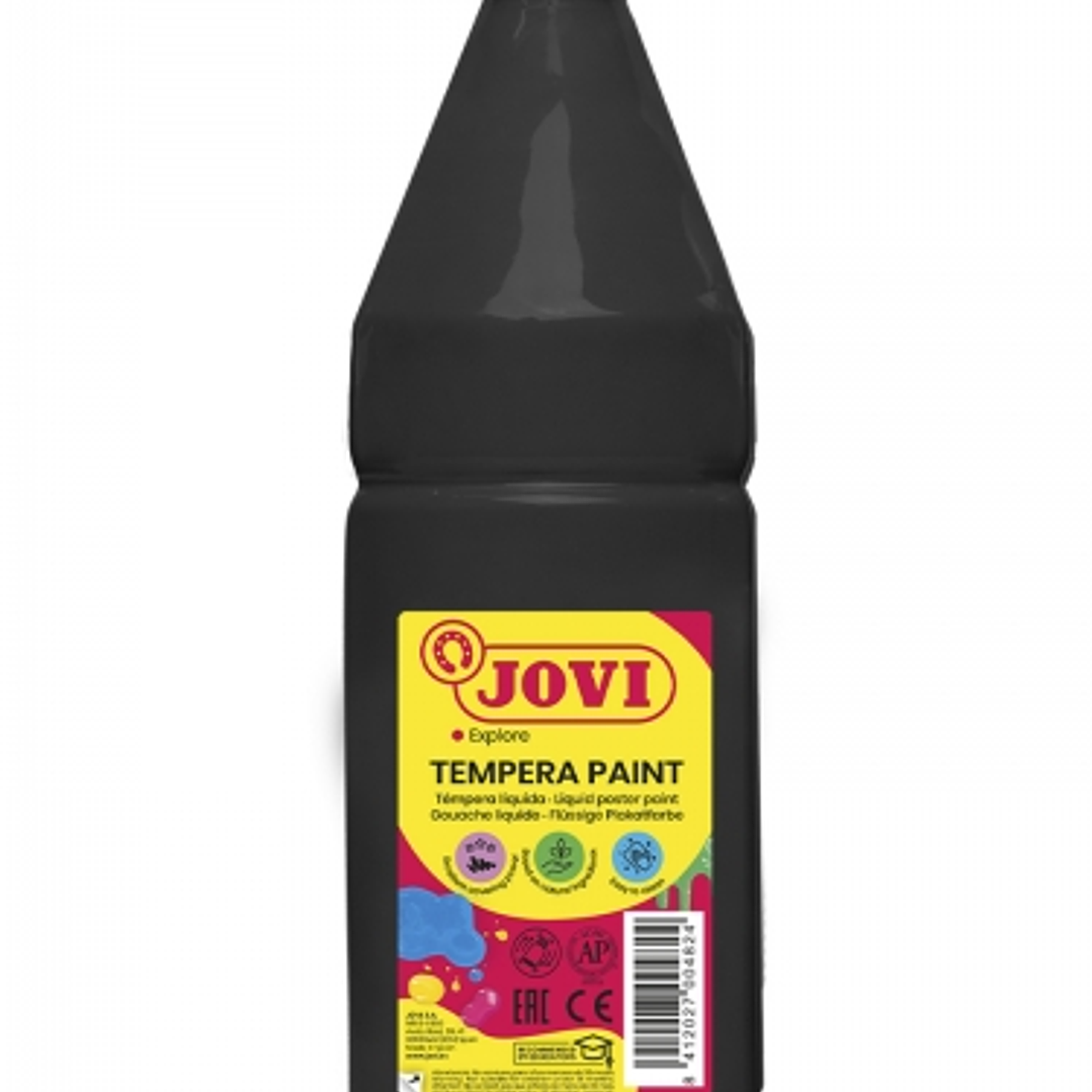 Jovi Tempera Paint Tempera Liquida 1000ml - Base Agua - Lista para Usar - Alto Poder Cubriente - Secado Rapido - Excelente Rendimiento - Facil Aplicac 1