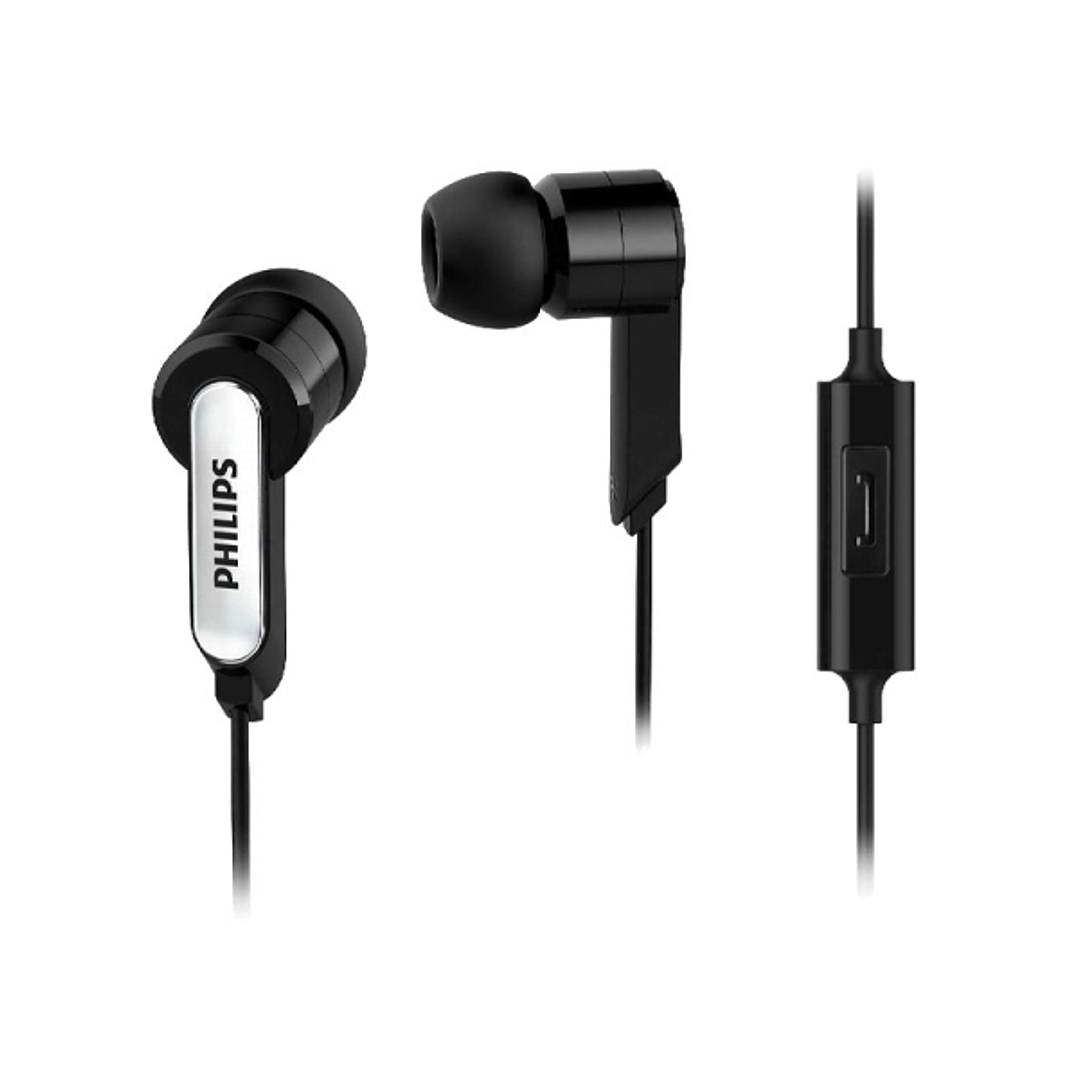 Philips Auriculares Intraurales - Cable de 1.2m - Jack 3.5mm - Microfono Integrado - 3 Pares de Almohadillas de Silicona - Aislamiento Pasivo del Ruid 1
