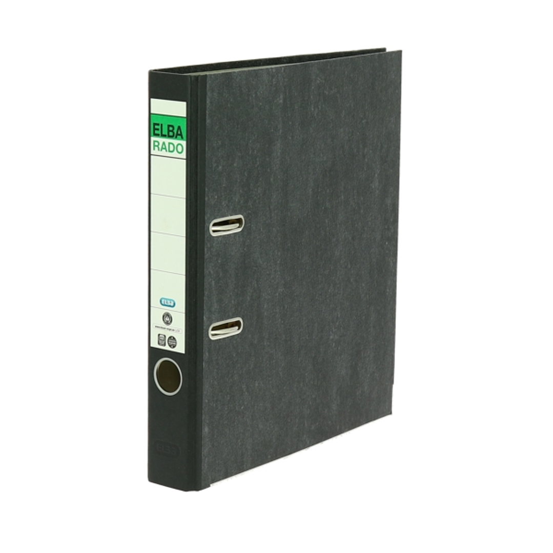 Elba Rado Archivador Palanca - Tamaño A4 - Capacidad de 50mm - Diseño Clasico Jaspeado 1