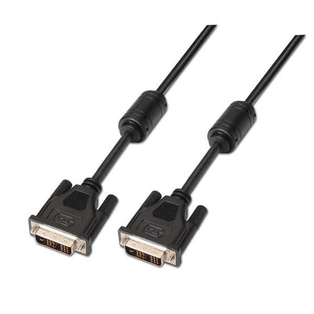 Aisens Cable DVI Single Link 18+1 con Ferrita - DVI-D Macho a DVI-D Macho - 5.0m - (1920x1200) - Color Negro 1