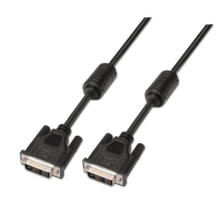 Aisens Cable DVI Single Link 18+1 con Ferrita - DVI-D Macho a DVI-D Macho - 5.0m - (1920x1200) - Color Negro 1