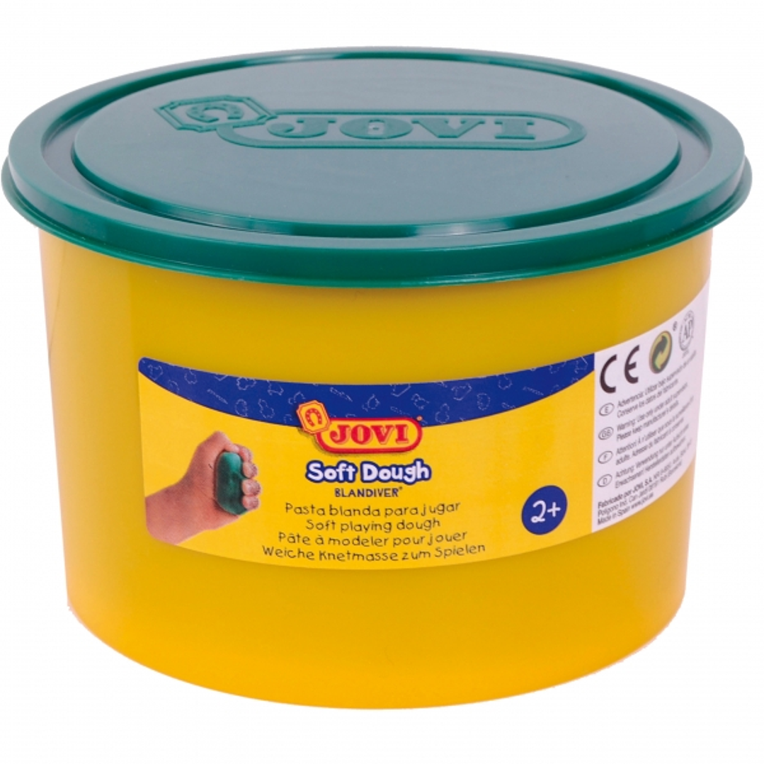 Jovi Soft Dough Blandiver Bote de Pasta de Modelaje 460gr - Blanda y Flexible - Facil de Amasar y Moldear - Ideal para Iniciacion al Modelaje - Color  1