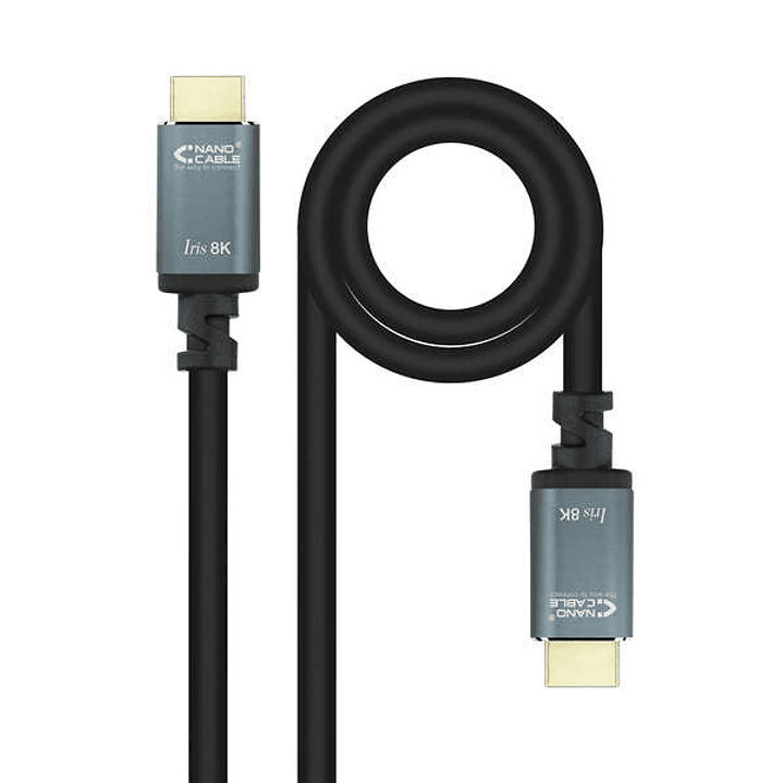 Nanocable Cable HDMI 2.1 IRIS 8K Macho a HDMI 2.1 IRIS 8K Macho 3m - Color Negro 1