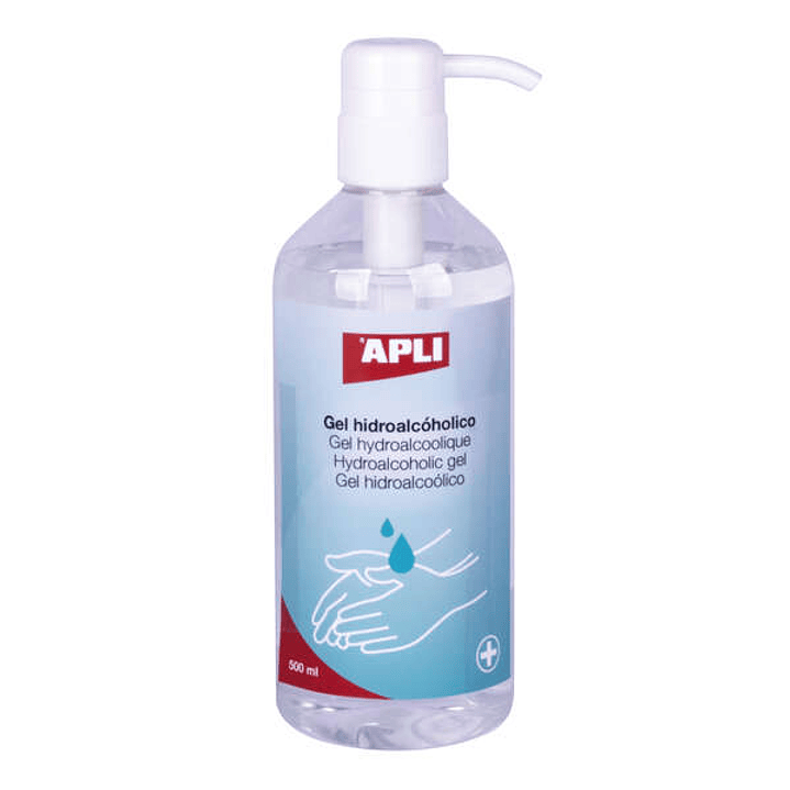 Apli Gel Hidroalcoholico Desinfectante - 500ml - 70% Etanol - sin Aclarado - Normativa Antivirica - Dosificador - Ideal Contra Bacterias y Virus 1