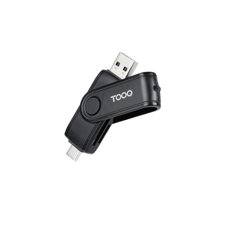 Tooq Lector de Tarjetas USB-C y USB-A - Compatible con SD, Micro SD y TF - Color Negro 1