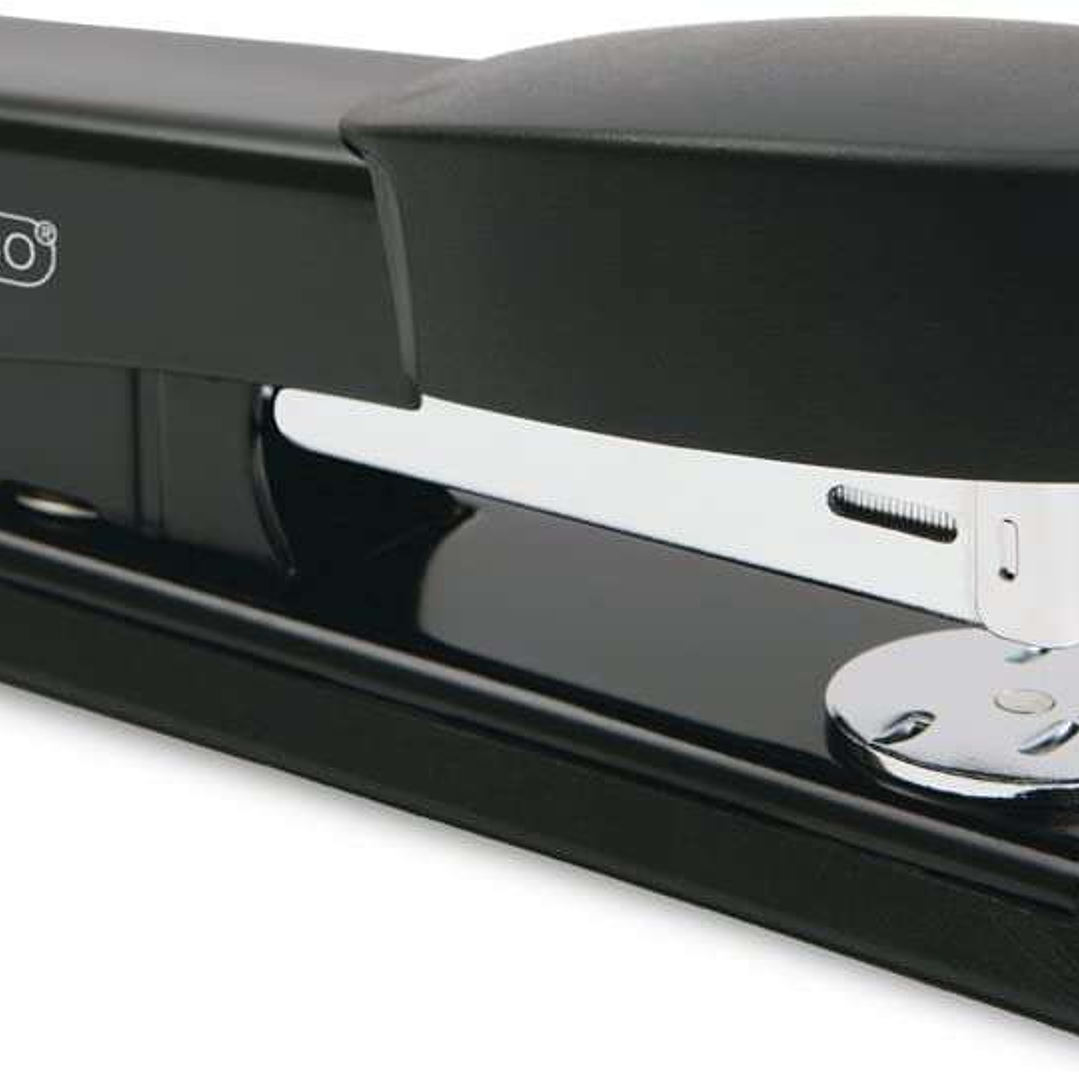 Rapesco Bowfin Grapadora Metalica de Sobremesa - Hasta 25 Hojas - Grapas 26/6, 24/6 - Grapado Cerrado y Abierto - Color Negro 1