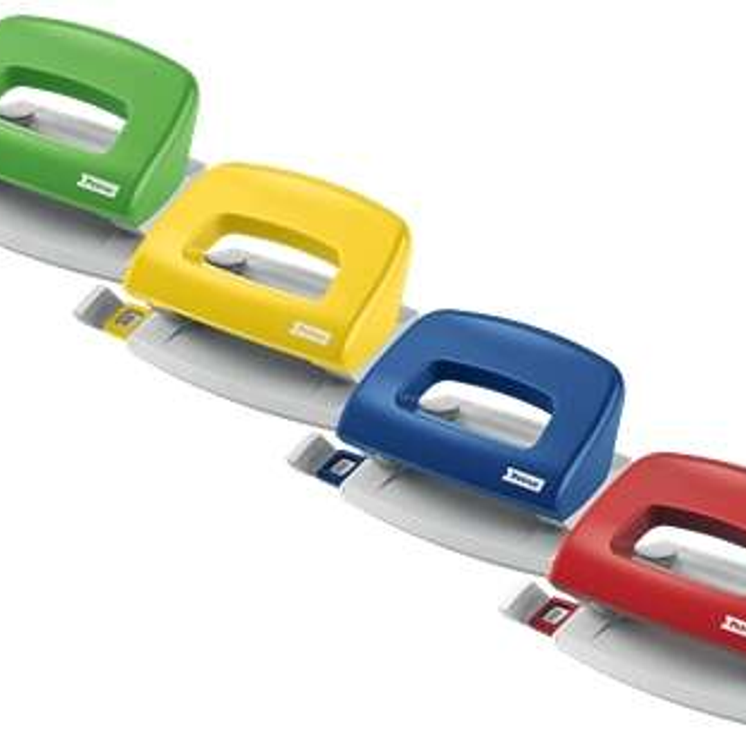 Petrus 50 Taladro Perforador Portatil - Hasta 10 Hojas - Marcas de Formato - Punzones 5.5mm - Colores Surtidos 1