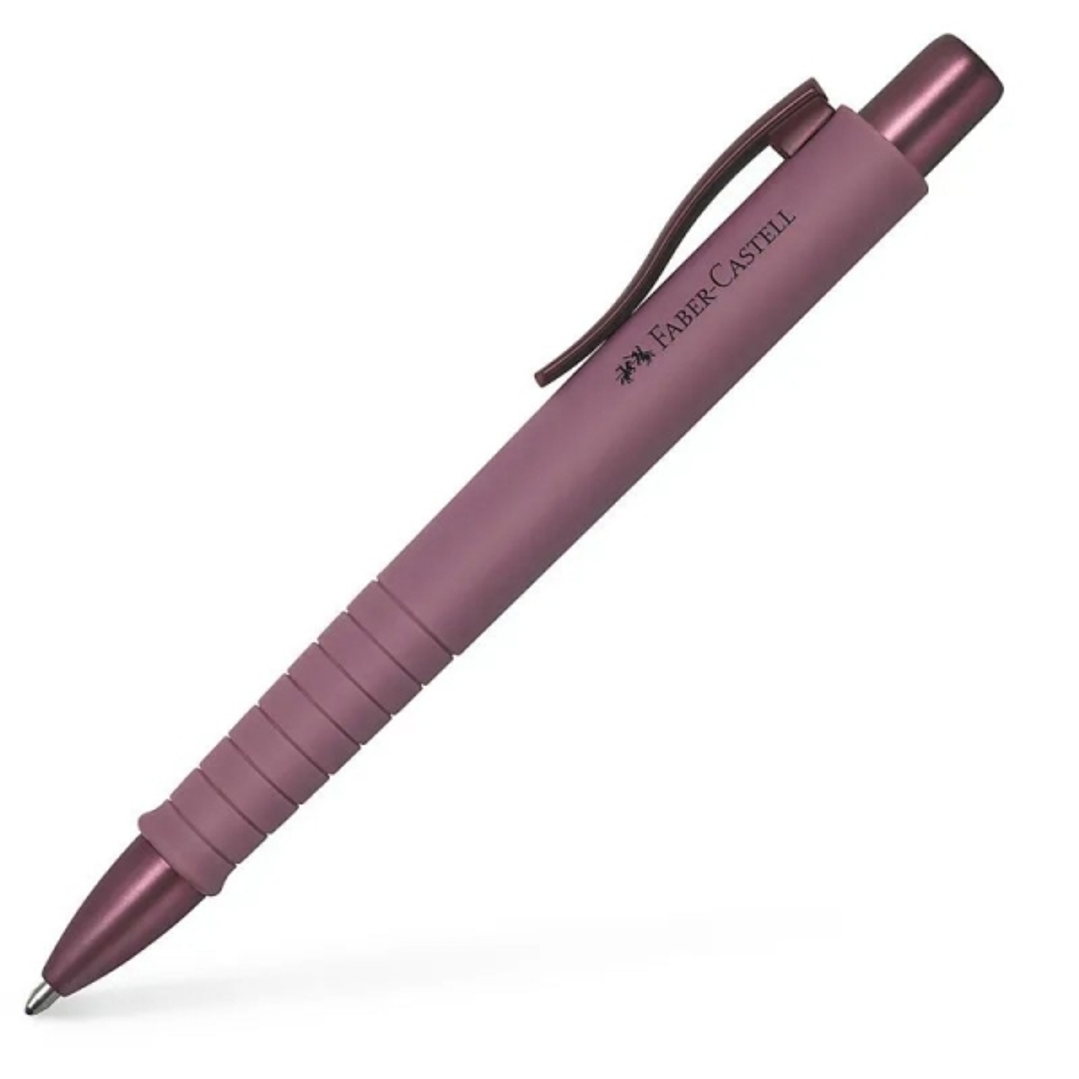 Faber-Castell Poly Ball Urban Limited Edition Boligrafo Retractil XB - Forma Triangular Ergonomica - Suave al Tacto - Color Burdeos 1